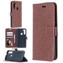 For Motorola Moto G8 Crazy Horse Texture Horizontal Flip Leather Case with Holder & Card Slots & Wallet & Photo Frame(Brown)