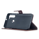 For Motorola Moto G8 Crazy Horse Texture Horizontal Flip Leather Case with Holder & Card Slots & Wallet & Photo Frame(Brown)