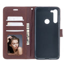 For Motorola Moto G8 Crazy Horse Texture Horizontal Flip Leather Case with Holder & Card Slots & Wallet & Photo Frame(Brown)