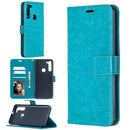 For Motorola Moto G8 Crazy Horse Texture Horizontal Flip Leather Case with Holder & Card Slots & Wallet & Photo Frame(Blue)