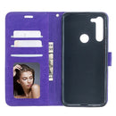 For Motorola Moto G8 Crazy Horse Texture Horizontal Flip Leather Case with Holder & Card Slots & Wallet & Photo Frame(Purple)