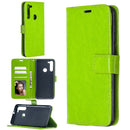For Motorola Moto G8 Crazy Horse Texture Horizontal Flip Leather Case with Holder & Card Slots & Wallet & Photo Frame(Green)
