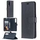 For Sony Xperia 1 II Crazy Horse Texture Horizontal Flip Leather Case with Holder & Card Slots & Wallet & Photo Frame(Black)