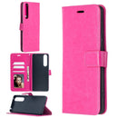 For Sony Xperia 1 II Crazy Horse Texture Horizontal Flip Leather Case with Holder & Card Slots & Wallet & Photo Frame(Rose)