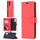 For Sony Xperia 10 II Crazy Horse Texture Horizontal Flip Leather Case with Holder & Card Slots & Wallet & Photo Frame(Red)