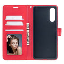 For Sony Xperia 10 II Crazy Horse Texture Horizontal Flip Leather Case with Holder & Card Slots & Wallet & Photo Frame(Red)