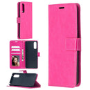 For Sony Xperia 10 II Crazy Horse Texture Horizontal Flip Leather Case with Holder & Card Slots & Wallet & Photo Frame(Rose)