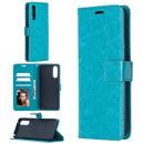 For Sony Xperia 10 II Crazy Horse Texture Horizontal Flip Leather Case with Holder & Card Slots & Wallet & Photo Frame(Blue)