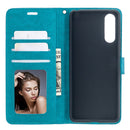 For Sony Xperia 10 II Crazy Horse Texture Horizontal Flip Leather Case with Holder & Card Slots & Wallet & Photo Frame(Blue)
