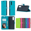 For Sony Xperia 10 II Crazy Horse Texture Horizontal Flip Leather Case with Holder & Card Slots & Wallet & Photo Frame(Blue)