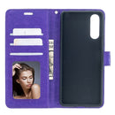 For Sony Xperia 10 II Crazy Horse Texture Horizontal Flip Leather Case with Holder & Card Slots & Wallet & Photo Frame(Purplue)