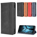 For Asus ROG Phone 3 ZS661KS Magnetic Buckle Retro Crazy Horse Texture Horizontal Flip Leather Case , with Holder & Card Slots & Photo Frame(Black)