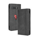 For Asus ROG Phone 3 ZS661KS Magnetic Buckle Retro Crazy Horse Texture Horizontal Flip Leather Case , with Holder & Card Slots & Photo Frame(Black)