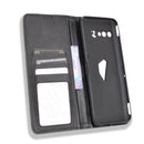 For Asus ROG Phone 3 ZS661KS Magnetic Buckle Retro Crazy Horse Texture Horizontal Flip Leather Case , with Holder & Card Slots & Photo Frame(Black)