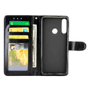 For Huawei Y6p(2020) Crazy Horse Texture Leather Horizontal Flip Protective Case with Holder & Card Slots & Wallet & Photo Frame(Black)