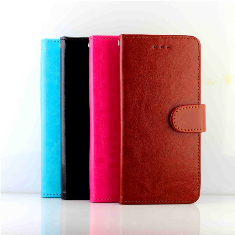 For Huawei Y6p(2020) Crazy Horse Texture Leather Horizontal Flip Protective Case with Holder & Card Slots & Wallet & Photo Frame(Magenta)