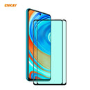 For Xiaomi Redmi Note 9S/Note 9 Pro 2 PCS ENKAY Hat-Prince 0.26mm 9H 6D Curved Full Screen Eye Protection Green Film Tempered Glass Protector