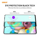 For Samsung Galaxy A71 2 PCS ENKAY Hat-Prince 0.26mm 9H 6D Curved Full Screen Eye Protection Green Film Tempered Glass Protector