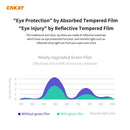 For Samsung Galaxy A71 2 PCS ENKAY Hat-Prince 0.26mm 9H 6D Curved Full Screen Eye Protection Green Film Tempered Glass Protector