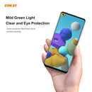 For Samsung Galaxy A21 / A21s 2 PCS ENKAY Hat-Prince 0.26mm 9H 6D Curved Full Screen Eye Protection Green Film Tempered Glass Protector