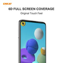 For Samsung Galaxy A21 / A21s 2 PCS ENKAY Hat-Prince 0.26mm 9H 6D Curved Full Screen Eye Protection Green Film Tempered Glass Protector