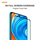 For Redmi Note 9S/Note 9 Pro 5 PCS ENKAY Hat-Prince 0.26mm 9H 6D Curved Full Screen Eye Protection Green Film Tempered Glass Protector