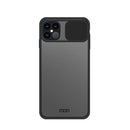 For iPhone 12 / 12 Pro MOFI Xing Dun Series Translucent Frosted PC + TPU Privacy Anti-glare Shockproof All-inclusive Protective Case(Black)