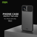 For iPhone 12 / 12 Pro MOFI Xing Dun Series Translucent Frosted PC + TPU Privacy Anti-glare Shockproof All-inclusive Protective Case(Black)
