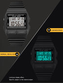 SANDA 2007 Smart Multi-Function Dual Display Luminous Electronic Watch Waterproof Outdoor Mountaineering Sports Men Watch(Rose Gold)