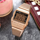 SANDA 2007 Smart Multi-Function Dual Display Luminous Electronic Watch Waterproof Outdoor Mountaineering Sports Men Watch(Rose Gold)