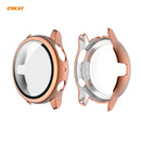 For Samsung Galaxy Watch Active 2 40mm ENKAY Electroplating PC Case + 9H Tempered Glass Film(Rose Gold)