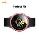 For Samsung Galaxy Watch Active 2 40mm ENKAY Electroplating PC Case + 9H Tempered Glass Film(Rose Gold)
