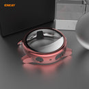For Samsung Galaxy Watch Active 2 40mm ENKAY Electroplating PC Case + 9H Tempered Glass Film(Rose Gold)
