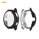 For Samsung Galaxy Watch Active 2 44mm ENKAY Electroplating PC Case + 9H Tempered Glass Film(Black)