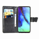 For Motorola G Pro Butterfly Love Flower Embossed Horizontal Flip Leather Case with Bracket / Card Slot / Wallet / Lanyard(Black)