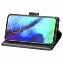 For Motorola G Pro Butterfly Love Flower Embossed Horizontal Flip Leather Case with Bracket / Card Slot / Wallet / Lanyard(Black)