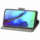 For Motorola G Pro Butterfly Love Flower Embossed Horizontal Flip Leather Case with Bracket / Card Slot / Wallet / Lanyard(Gray)