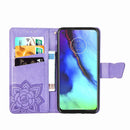 For Motorola G Pro Butterfly Love Flower Embossed Horizontal Flip Leather Case with Bracket / Card Slot / Wallet / Lanyard(Light Purple)