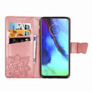 For Motorola G Pro Butterfly Love Flower Embossed Horizontal Flip Leather Case with Bracket / Card Slot / Wallet / Lanyard(Rose Gold)