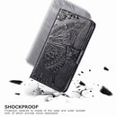For Huawei Honor 9X Lite Butterfly Love Flower Embossed Horizontal Flip Leather Case with Bracket / Card Slot / Wallet / Lanyard(Black)
