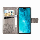 For Huawei Honor 9X Lite Butterfly Love Flower Embossed Horizontal Flip Leather Case with Bracket / Card Slot / Wallet / Lanyard(Gray)