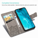 For Huawei Honor 9X Lite Butterfly Love Flower Embossed Horizontal Flip Leather Case with Bracket / Card Slot / Wallet / Lanyard(Gray)