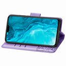 For Huawei Honor 9X Lite Butterfly Love Flower Embossed Horizontal Flip Leather Case with Bracket / Card Slot / Wallet / Lanyard(Lighte Purple)