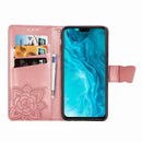 For Huawei Honor 9X Lite Butterfly Love Flower Embossed Horizontal Flip Leather Case with Bracket / Card Slot / Wallet / Lanyard(Rose Gold)