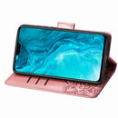 For Huawei Honor 9X Lite Butterfly Love Flower Embossed Horizontal Flip Leather Case with Bracket / Card Slot / Wallet / Lanyard(Rose Gold)
