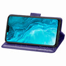 For Huawei Honor 9X Lite Butterfly Love Flower Embossed Horizontal Flip Leather Case with Bracket / Card Slot / Wallet / Lanyard(Dark Purple)