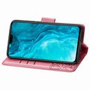 For Huawei Honor 9X Lite Butterfly Love Flower Embossed Horizontal Flip Leather Case with Bracket / Card Slot / Wallet / Lanyard(Pink)