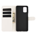 For Samsung Galaxy M31s Litchi Texture Horizontal Flip Protective Case with Holder & Card Slots & Wallet(White)