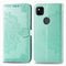 For Google Pixel 4a Mandala Flower Embossed Horizontal Flip Leather Case with Bracket / Card Slot / Wallet / Lanyard(Green)