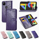 For Google Pixel 4a Mandala Flower Embossed Horizontal Flip Leather Case with Bracket / Card Slot / Wallet / Lanyard(Green)